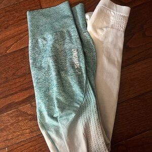 GYMSHARK blue white ombré leggings